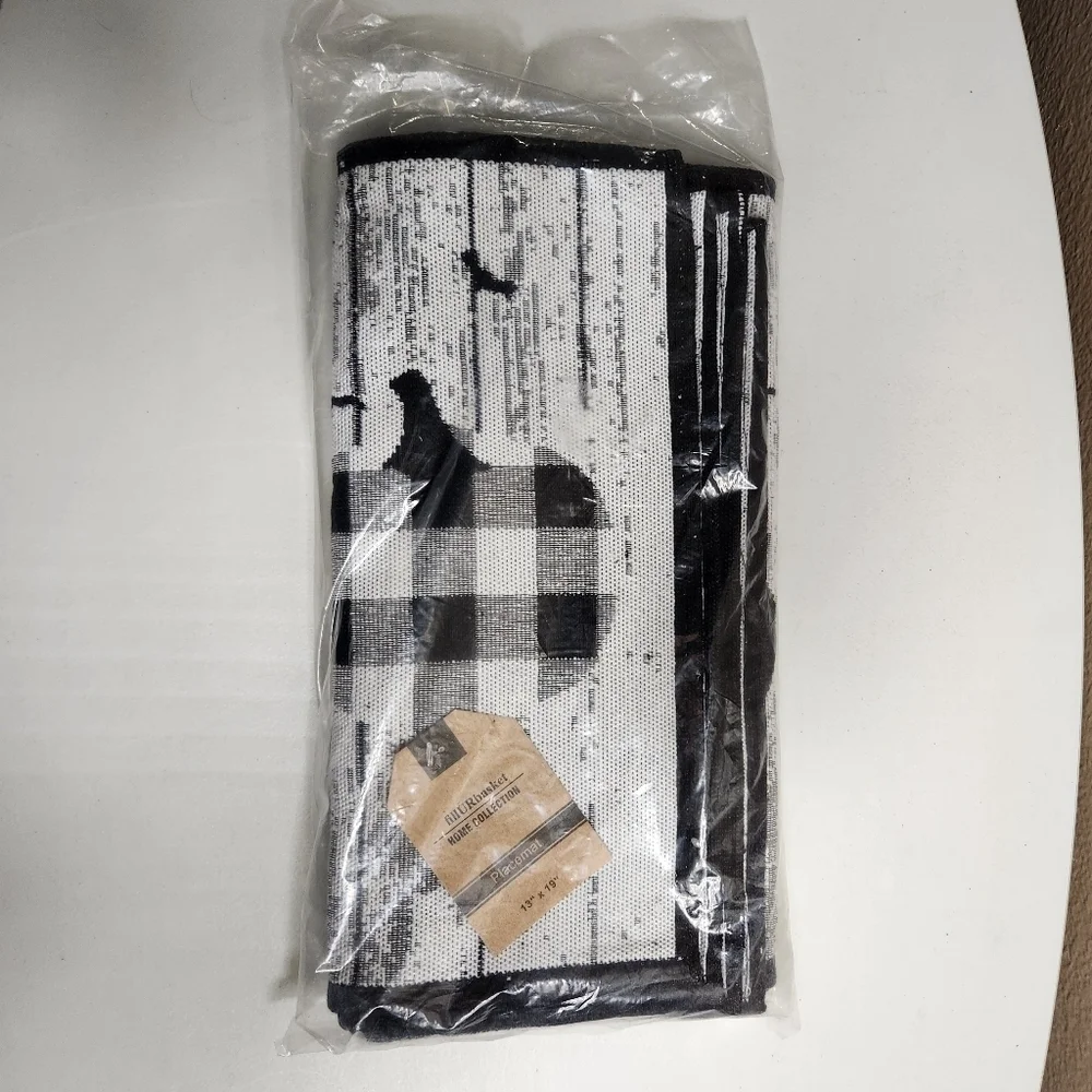 Twisted Anchor Trading Fall Halloween Buffalo Plaid Placemats-Set of 4 (NWT)